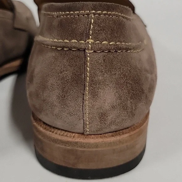 Magnanni Men's Lucien Suede Penny Loafers, Mocha Brown, Size 9, Made in Spain - Picture 10 of 16